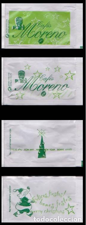 Collection sugar packets: 0768 SERIE SOBRES DE AZ&Uacute;CAR: Navidad 2010. Caf&eacute;s Moreno. EST. : La Cial del Sucre 4/4