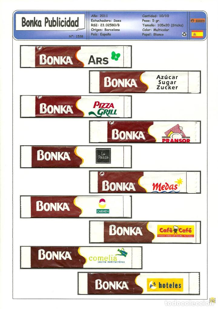 Pacotes de A&ccedil;&uacute;car de cole&ccedil;&atilde;o: 1538 SERIE SOBRES DE AZ&Uacute;CAR: Bonka Publicidad. EST. : Saes 10/10