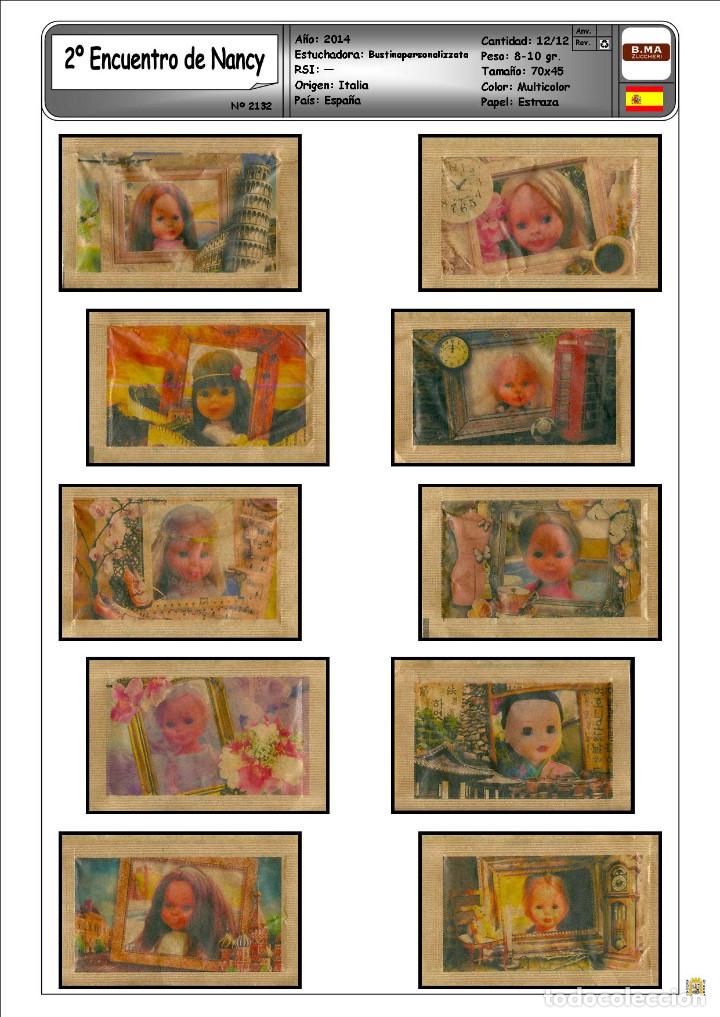 Sachets de sucre de collection: 2132 SERIE SOBRES DE AZ&Uacute;CAR: 2&ordm; Encuentro Nancys. EST. : Bustinapersonalizzata 12/12