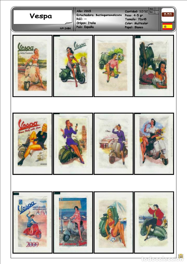 Sobres de az&uacute;car de colecci&oacute;n: 2484 SERIE SOBRES DE AZ&Uacute;CAR: VESPA. EST. : BUSTINAPERSONALIZZATA 12/12