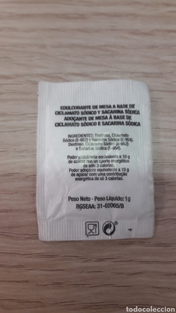 Sobres de az&uacute;car de colecci&oacute;n: Sobre Sacarina Candelas Lugo - Foto 2