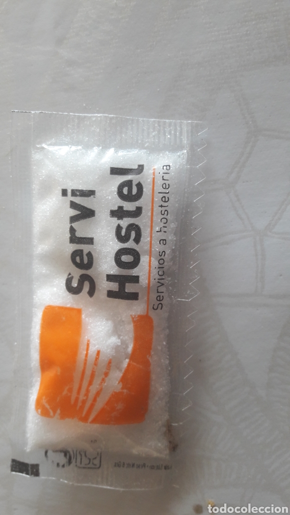Sobres de az&uacute;car de colecci&oacute;n: sobre azucar servs hostel - Foto 1