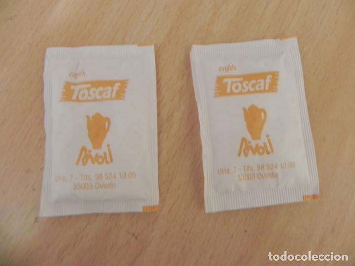 dos sobre de azucar llenos - cafe toscaf - cafe - Buy Antique and  collectible sugar packets on todocoleccion