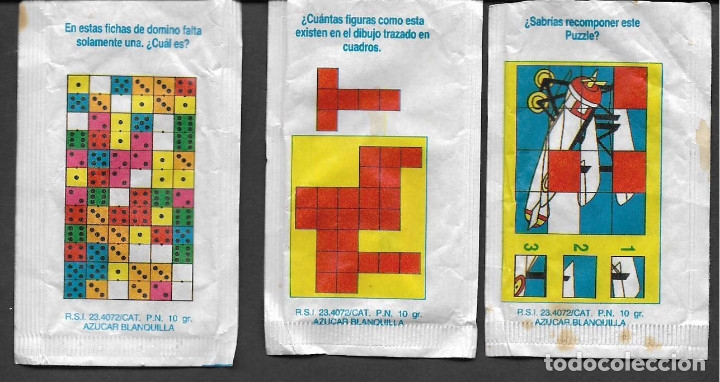Sachets de sucre de collection: 36. Sobre azucar. Resto de serie.