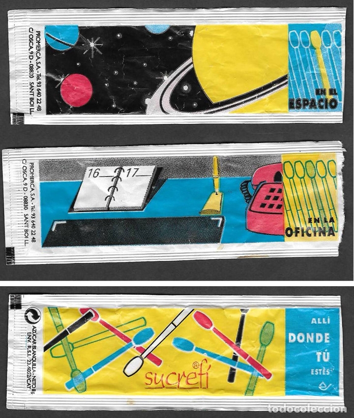 Sachets de sucre de collection: 43. Sobre azucar. Resto de serie.