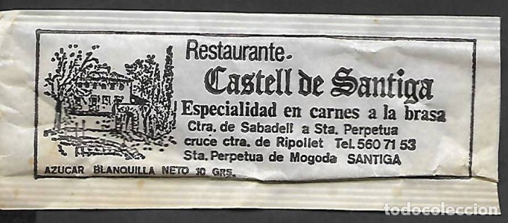 Collection sugar packets: SOBRE AZ&Uacute;CAR