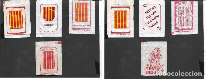 Collection sugar packets: Lote sobres de az&uacute;car emblema de catalu&ntilde;a