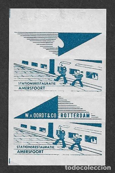 Collection sugar packets: SOBRE AZ&Uacute;CAR - EMBOLTORIO TERR&Oacute;N TEM&Aacute;TICA TRENES. HOLANDA