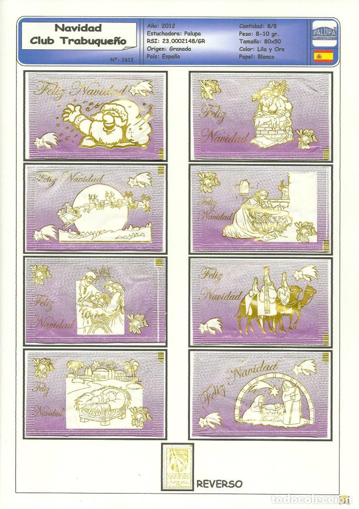 Sammlung von Zuckerbeuteln: 1612 SERIE SOBRES DE AZ&Uacute;CAR: NAVIDAD. (MODELO LILA-ORO). EST. : PALUPA 8/8