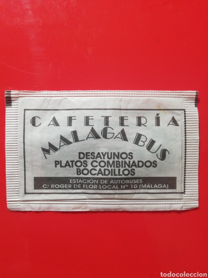 Bustine di zucchero di collezione: Sobre Az&uacute;car CAFETER&Iacute;A M&Aacute;LAGA BUS