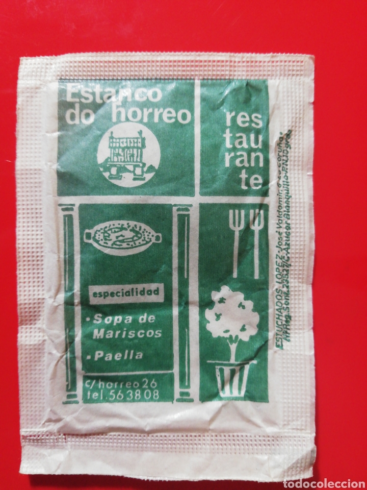 Sobres de az&uacute;car de colecci&oacute;n: Sobre Az&uacute;car EST&Aacute;NCO DO HORREO - Foto 2