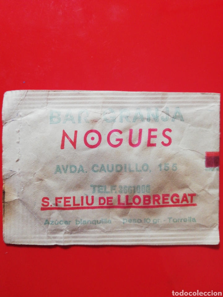 Bustine di zucchero di collezione: Sobre Az&uacute;car BAR GRANJA NOGUES
