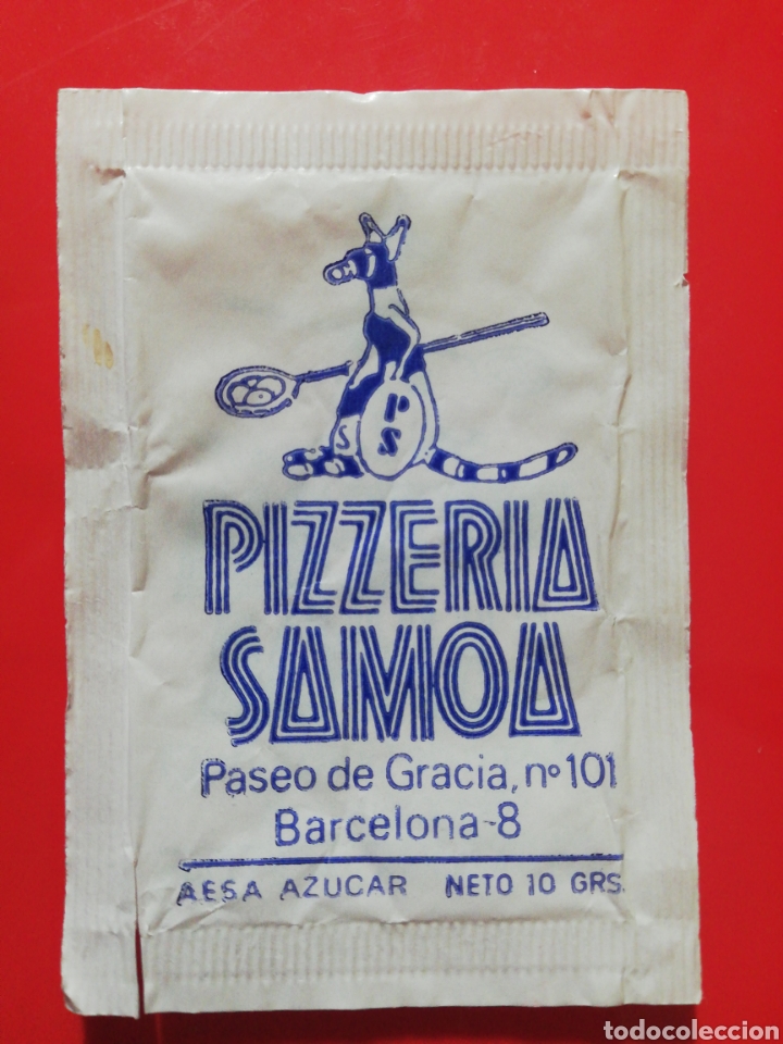 Sobres de az&uacute;car de colecci&oacute;n: Sobre Az&uacute;car PIZZERIA SAMOA