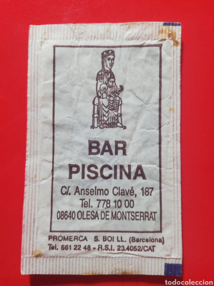 Sobres de az&uacute;car de colecci&oacute;n: SOBRE AZ&Uacute;CAR BAR PISCINA. NOVELL