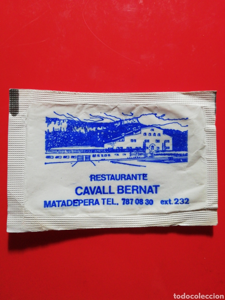 Collection sugar packets: SOBRE AZ&Uacute;CAR RESTAURANTE CAVALL BERNAT