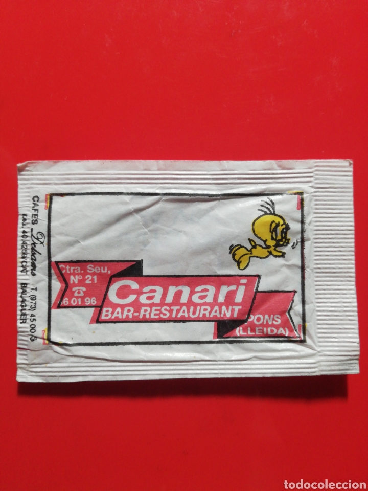 Sachets de sucre de collection: SOBRE AZ&Uacute;CAR BAR RESTAURANTE CANARI