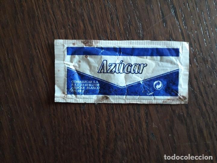 Sobres de az&uacute;car de colecci&oacute;n: sobre de azucar vac&iacute;o, azucar. - Foto 1