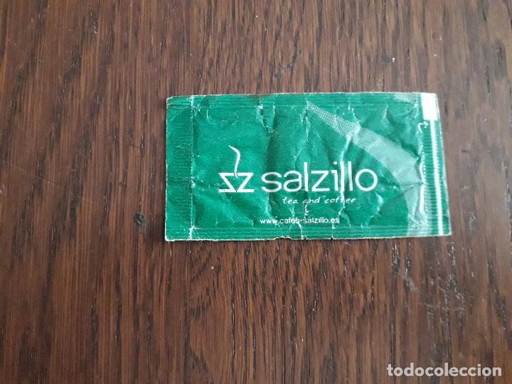 Sobres de az&uacute;car de colecci&oacute;n: sobre de az&uacute;car vac&iacute;o de publicidad, cafes salzillo. - Foto 1