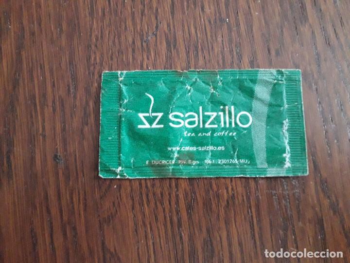 Sobres de az&uacute;car de colecci&oacute;n: sobre de az&uacute;car vac&iacute;o de publicidad, cafes salzillo. - Foto 2