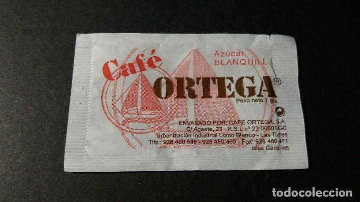 Sobres de az&uacute;car de colecci&oacute;n: Sobre az&uacute;car vac&iacute;o. Caf&eacute;s Ortega (Canarias). - Foto 1