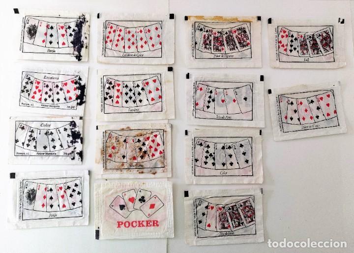 Sobres de az&uacute;car de colecci&oacute;n: 14 Sobres de azucar. Cartas de poker. - Foto 1
