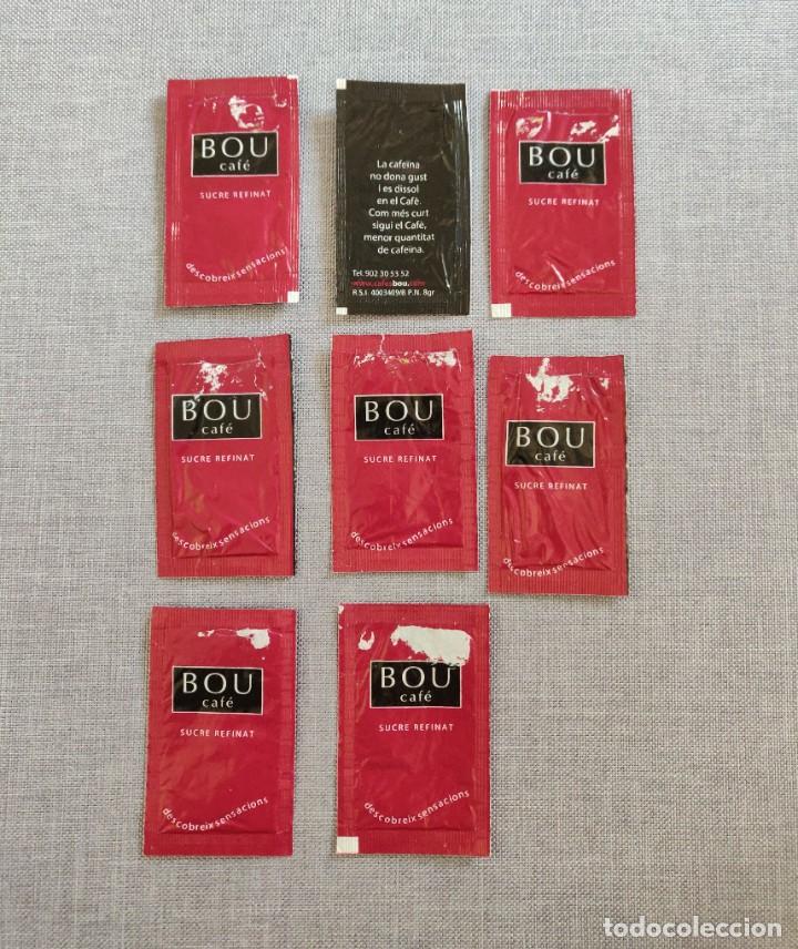 Sobres de az&uacute;car de colecci&oacute;n: 8 Sobres de azucar. Azucar Cafes Bou. - Foto 3