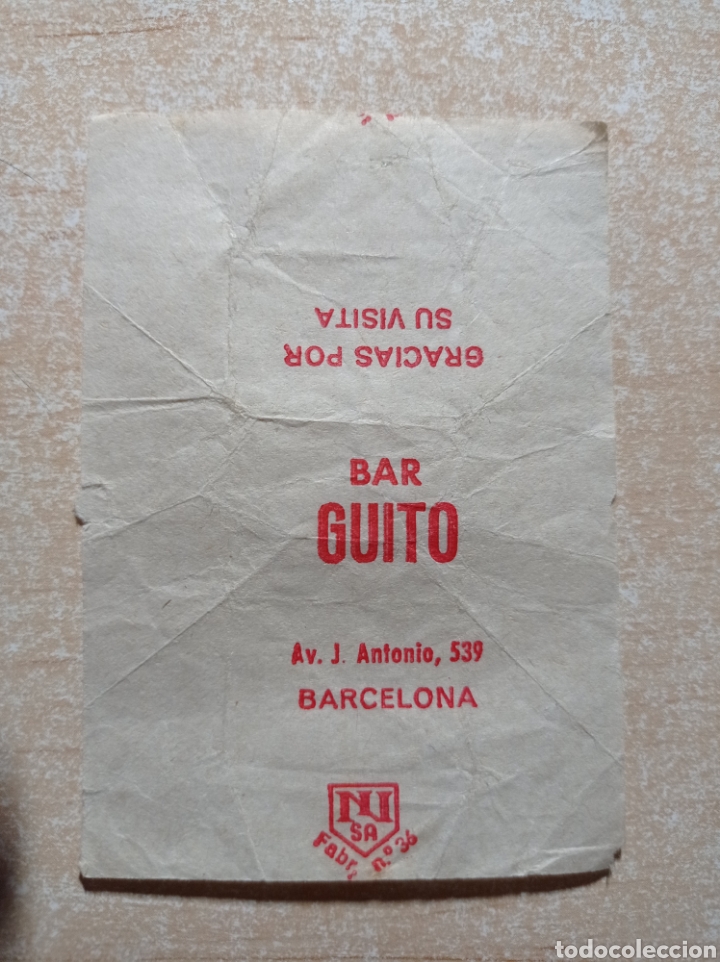 Sobres de az&uacute;car de colecci&oacute;n: Antiguo envoltorio de terr&oacute;n de az&uacute;car.