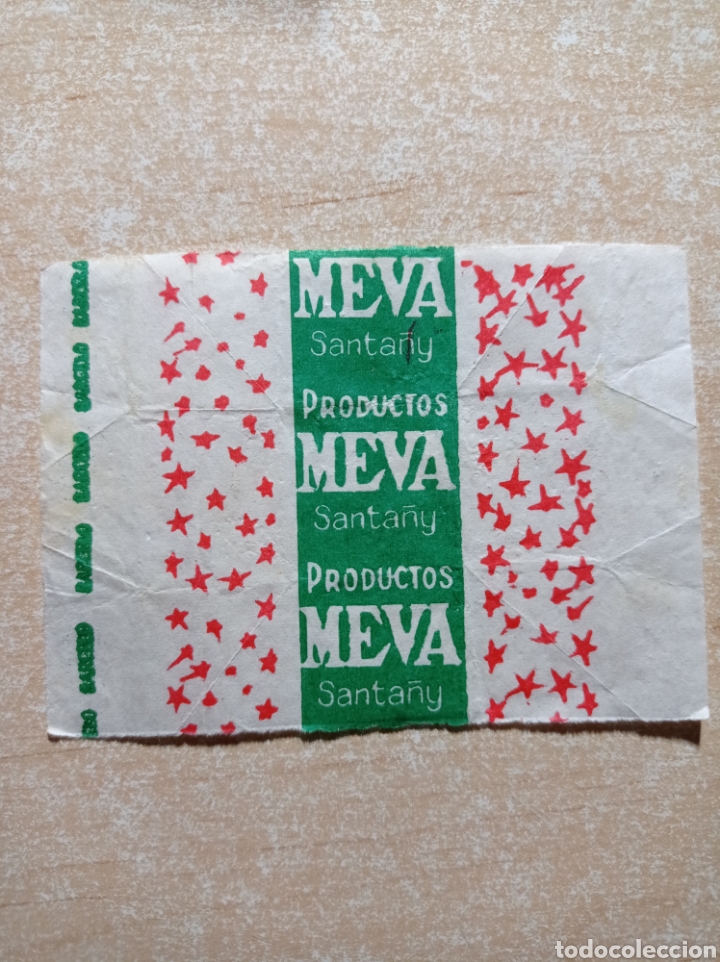 Sachets de sucre de collection: Antiguo envoltorio de terr&oacute;n de az&uacute;car.