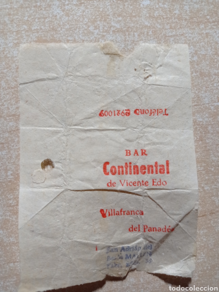 Sobres de az&uacute;car de colecci&oacute;n: Antiguo envoltorio de terr&oacute;n de az&uacute;car.