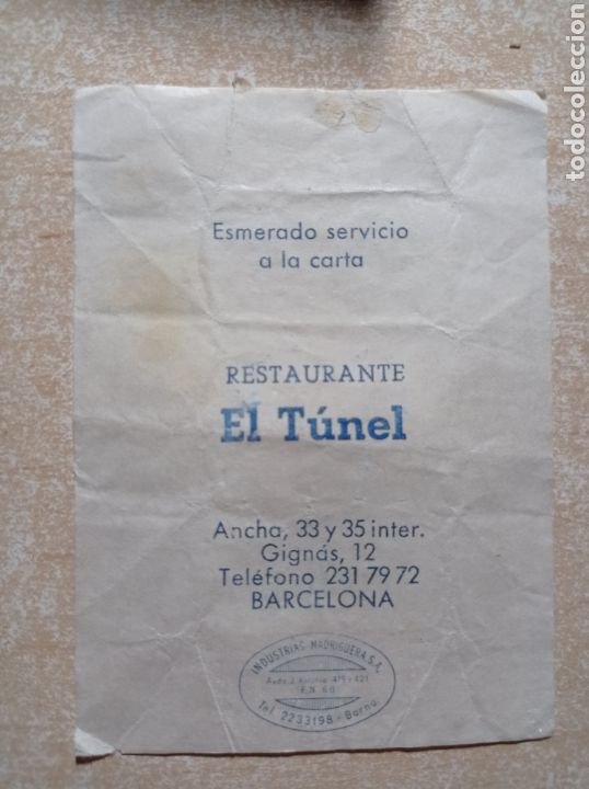 Sachets de sucre de collection: Antiguo envoltorio de terr&oacute;n de az&uacute;car.