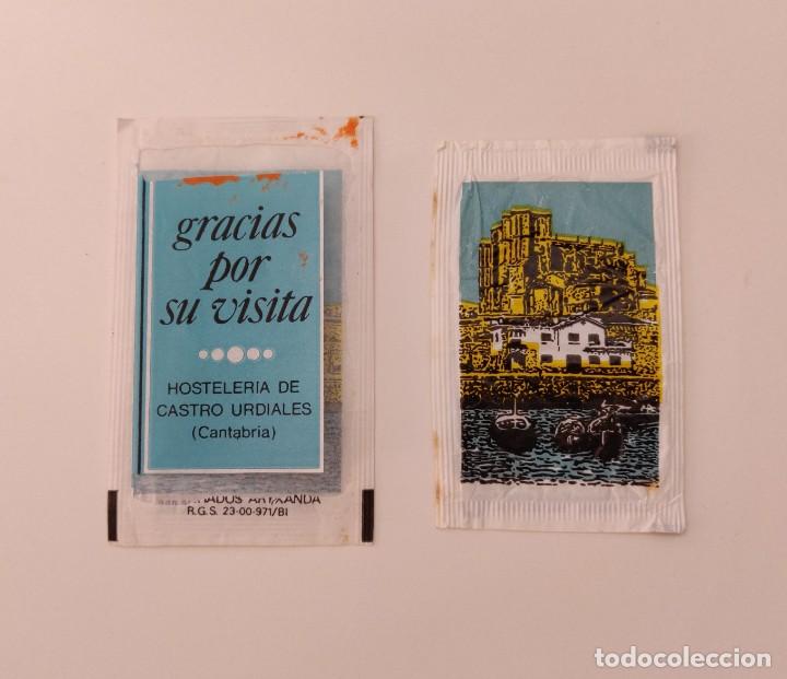 Sobres de az&uacute;car de colecci&oacute;n: 2 Sobres de azucar. De Castro Urdiales Cantabria. - Foto 2
