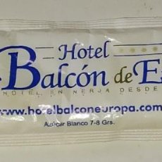 Sobres de azúcar de colección: SOBRE DE AZÚCAR HOTEL BALCON DE EUROPA DE NERJA (MALAGA). Lote 305269553