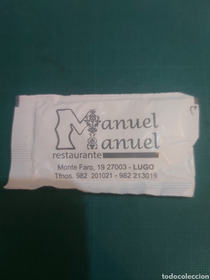 Sobres de az&uacute;car de colecci&oacute;n: Az&uacute;car Manuel Manuel restaurante Lugo - Foto 1