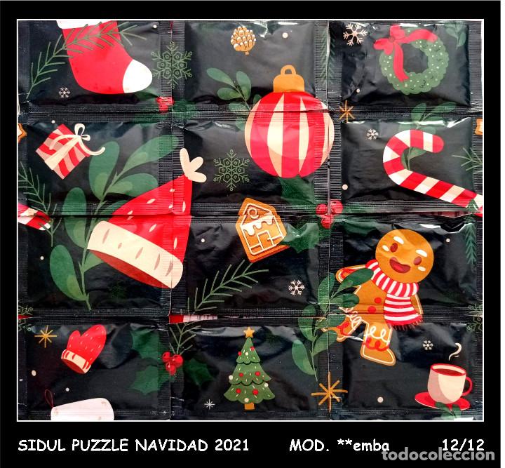 Sobres de az&uacute;car de colecci&oacute;n: SOBRES DE AZ&Uacute;CAR SIDUL PUZZLE NAVIDAD 2021 MOD. emba 12/12