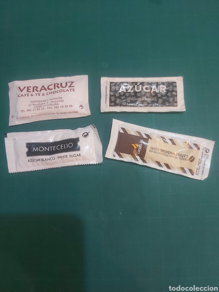 Sobres de az&uacute;car de colecci&oacute;n: Azucarillos Galicia Veracruz mintecello candelas - Foto 1