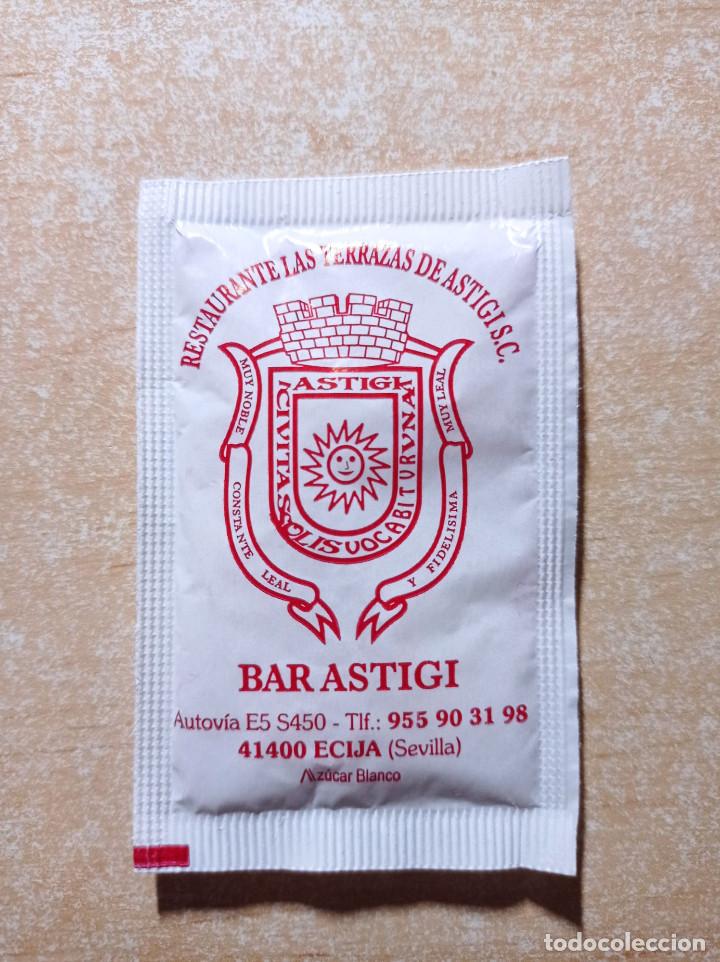 Sobres de az&uacute;car de colecci&oacute;n: Sobre de az&uacute;car Bar Astigi. Ecija (Sevilla). Reverso Caf&eacute;s Toscaf