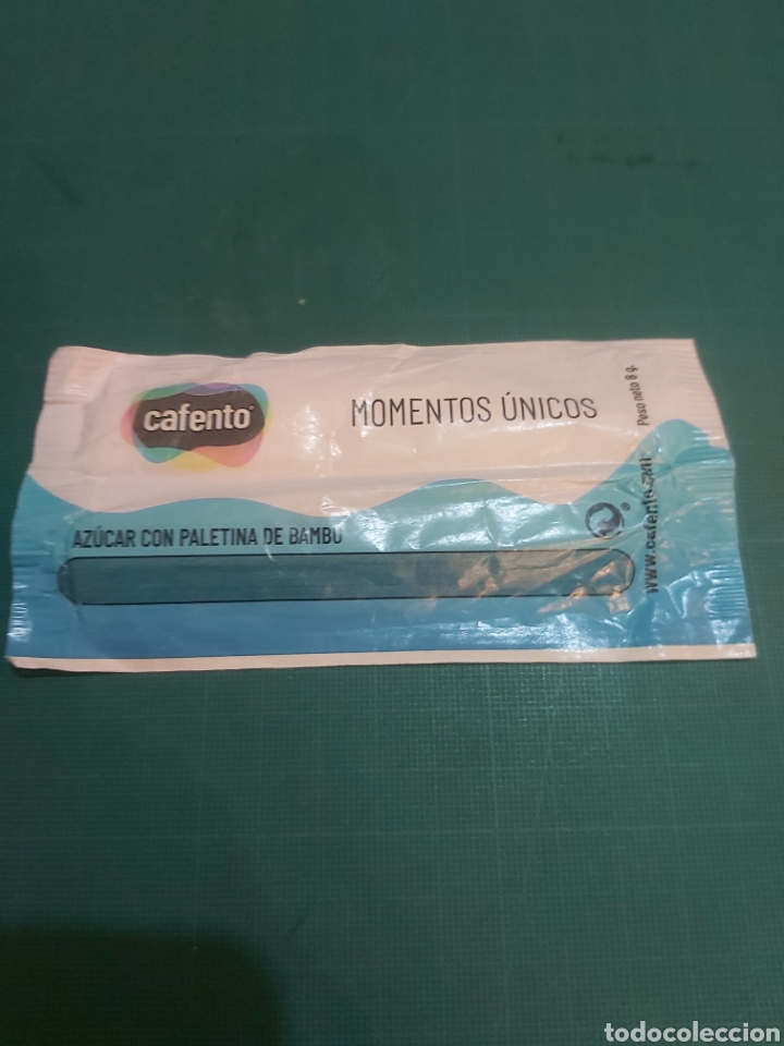 Sobres de az&uacute;car de colecci&oacute;n: Cafeto azucarillos con palentina de bamb&uacute; - Foto 1
