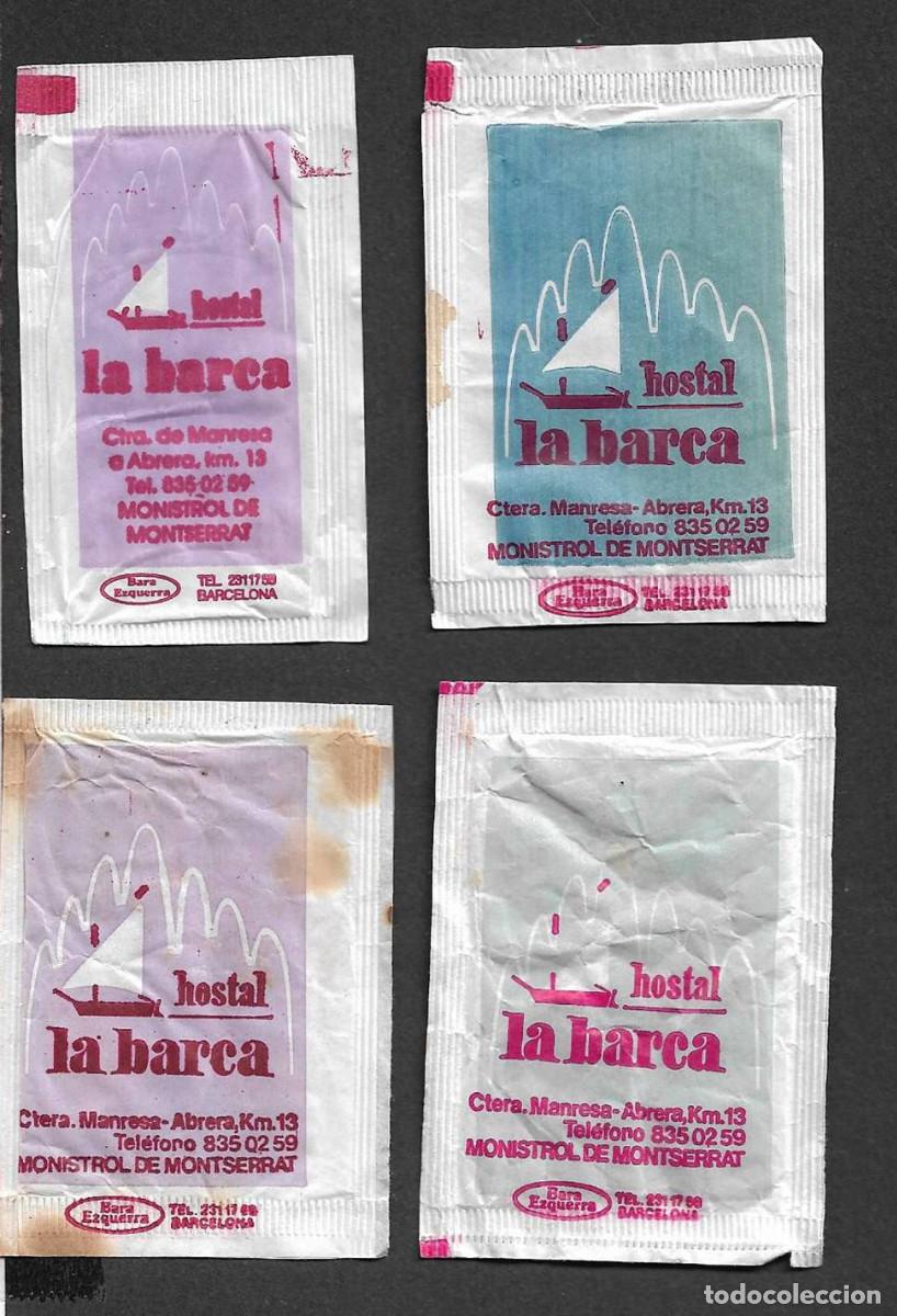 Collection sugar packets: 4 Sobre de Azucar HOSTAL LA BARCA (Monistrol de Montserrat)