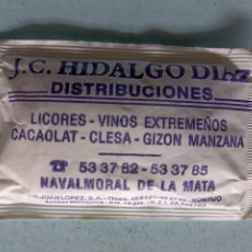 Sobres de azúcar de colección: 1 AZUCARILLO LLENO - J.C. HIDALGO DÍAZ DISTRIBUCIONES NAVALMORAL DE LA MATA - PEDIDO MÍNIMO 3€. Lote 400898074