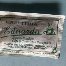 Sobres de azúcar de colección: 1 AZUCARILLO LLENO - CAFETERÍA EDUARDO CAZORLA JAEN - PEDIDO MÍNIMO 3€. Lote 400925734