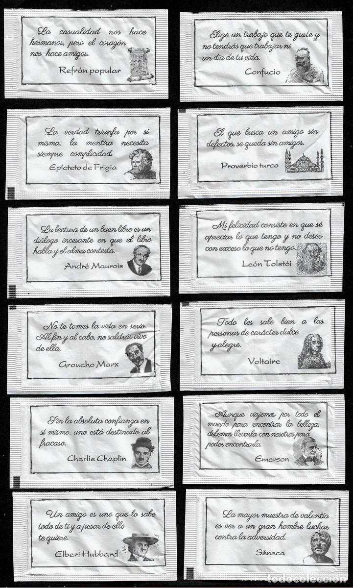 Pacotes de A&ccedil;&uacute;car de cole&ccedil;&atilde;o: SERIE SOBRES DE AZUCAR. FRASES FAMOSAS 12/12 - 2023
