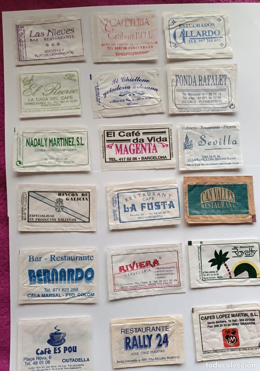 Sobres de az&uacute;car de colecci&oacute;n: 18 sobres az&uacute;car vac&iacute;os - Foto 1