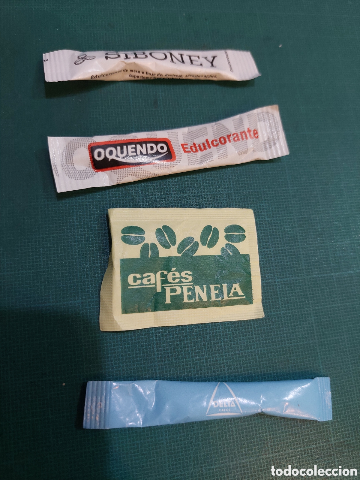 Sobres de az&uacute;car de colecci&oacute;n: Edulcorante sacarina az&uacute;cares llenos - Foto 1