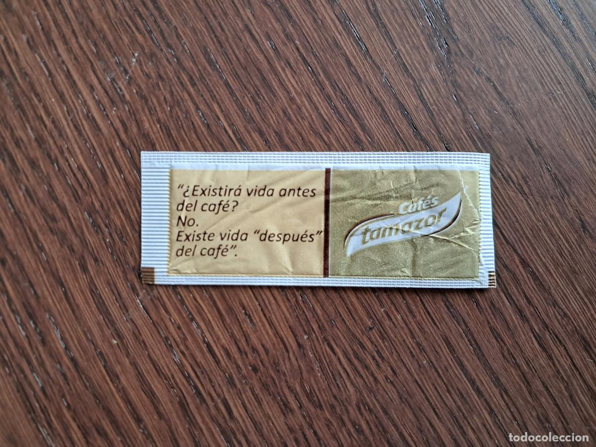 Sobres de az&uacute;car de colecci&oacute;n: sobre de az&uacute;car vac&iacute;o de publicidad, caf&eacute;s Tamazor. - Foto 1