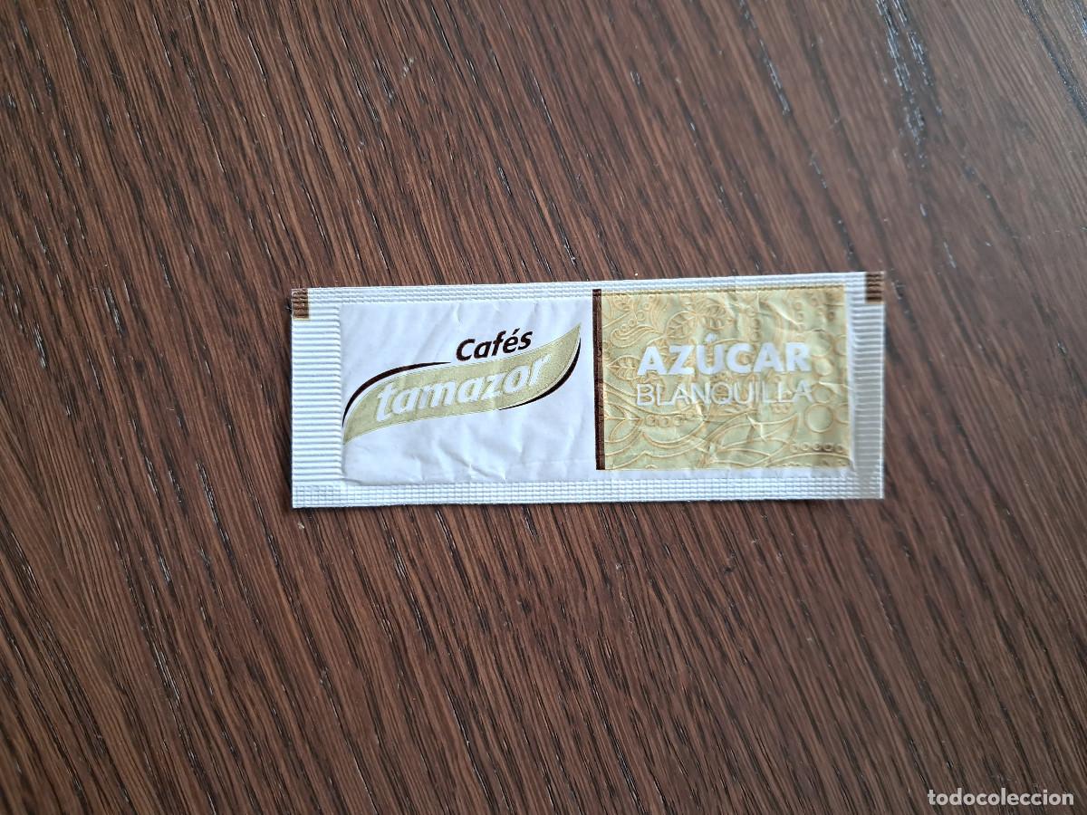 Sobres de az&uacute;car de colecci&oacute;n: sobre de az&uacute;car vac&iacute;o de publicidad, caf&eacute;s Tamazor. - Foto 2