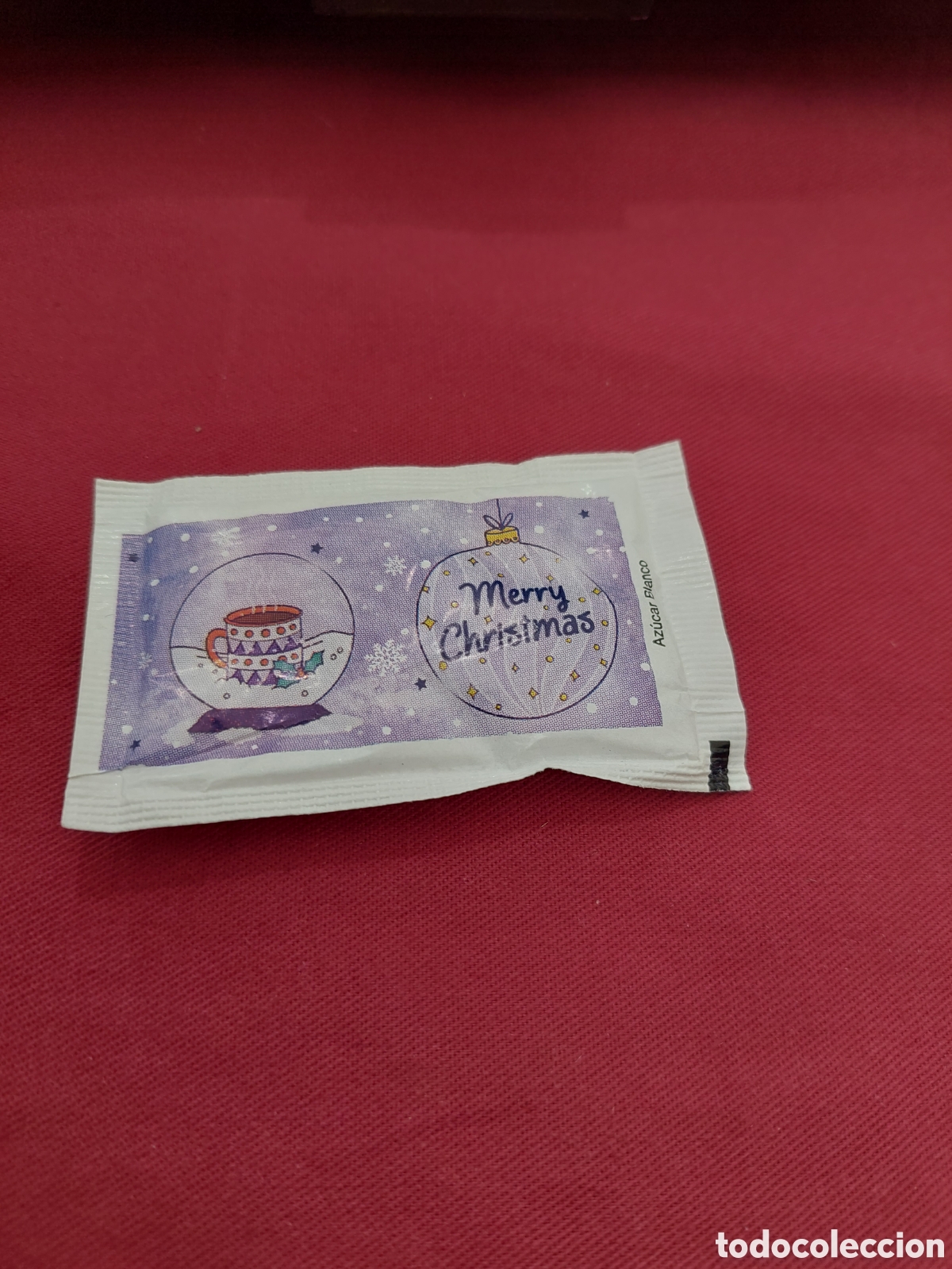 Sobres de az&uacute;car de colecci&oacute;n: Cafeto merry chistmas az&uacute;cares llenos - Foto 1