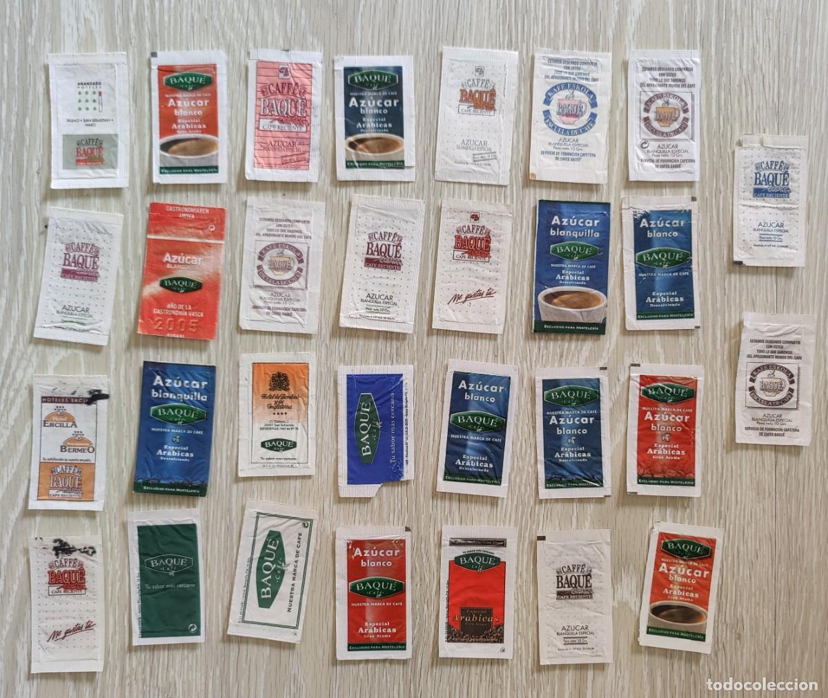 Sobres de az&uacute;car de colecci&oacute;n: 30 Sobres de azucar. Cafes Bague. - Foto 1