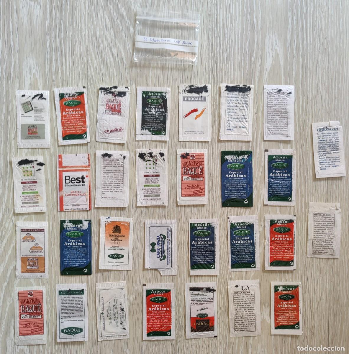 Sobres de az&uacute;car de colecci&oacute;n: 30 Sobres de azucar. Cafes Bague. - Foto 6