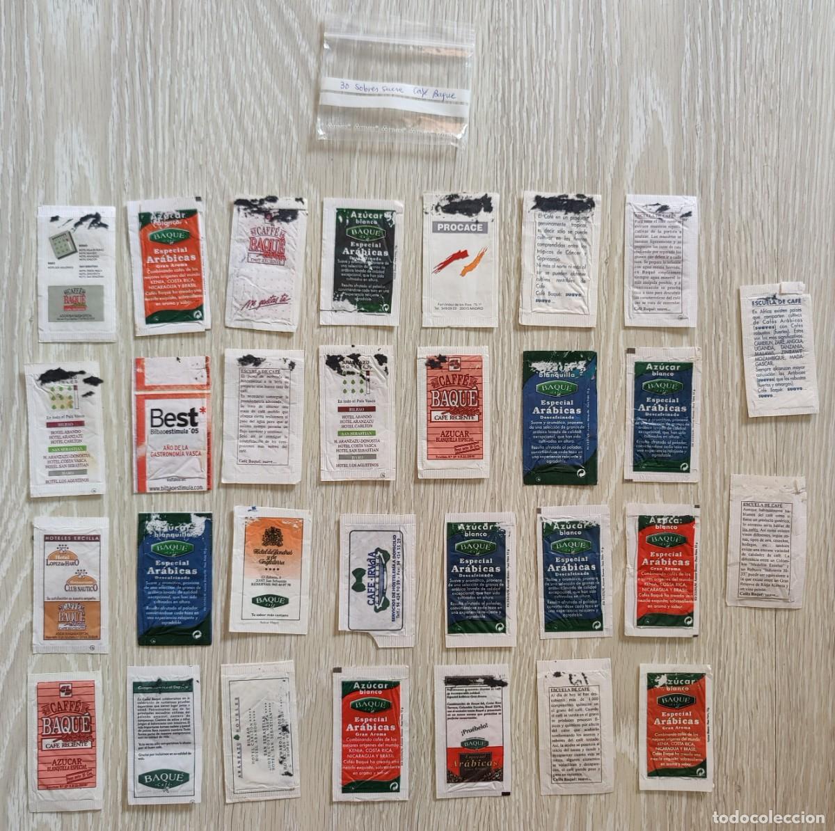 Sobres de az&uacute;car de colecci&oacute;n: 30 Sobres de azucar. Cafes Bague. - Foto 10