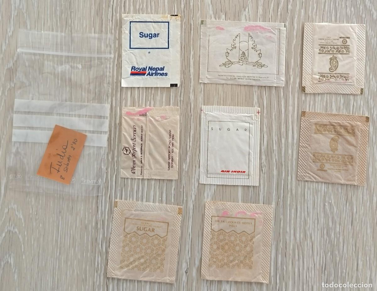 Sobres de az&uacute;car de colecci&oacute;n: 8 Sobres de azucar. India. - Foto 2